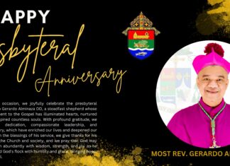 Happy Presbyteral Anniversary Most Rev. Gerardo Alminaza, DD